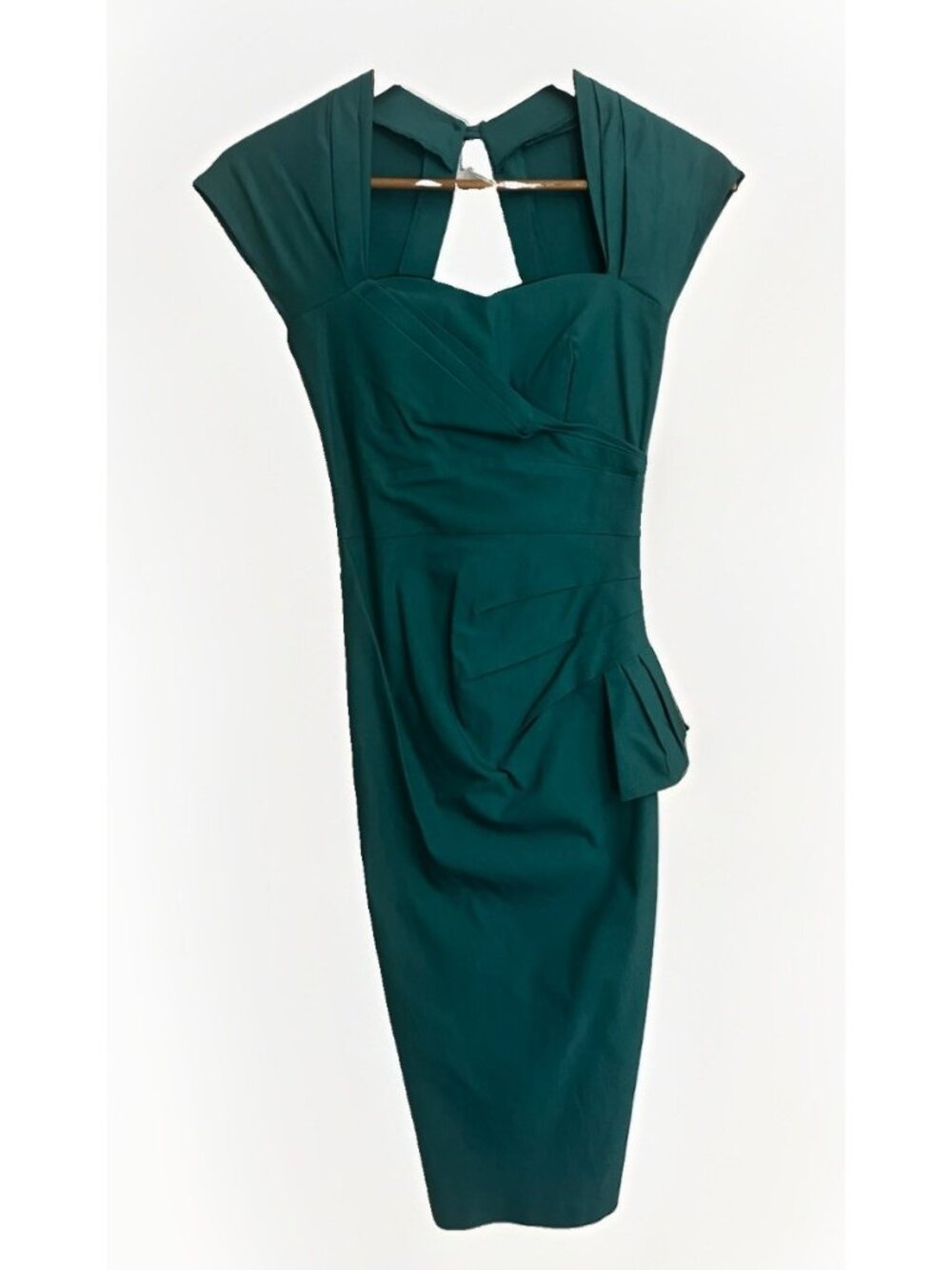 Stop Staring Teal Wiggle Dress S Pinup Bombshell Retro Hollywood Rayon Blend. X